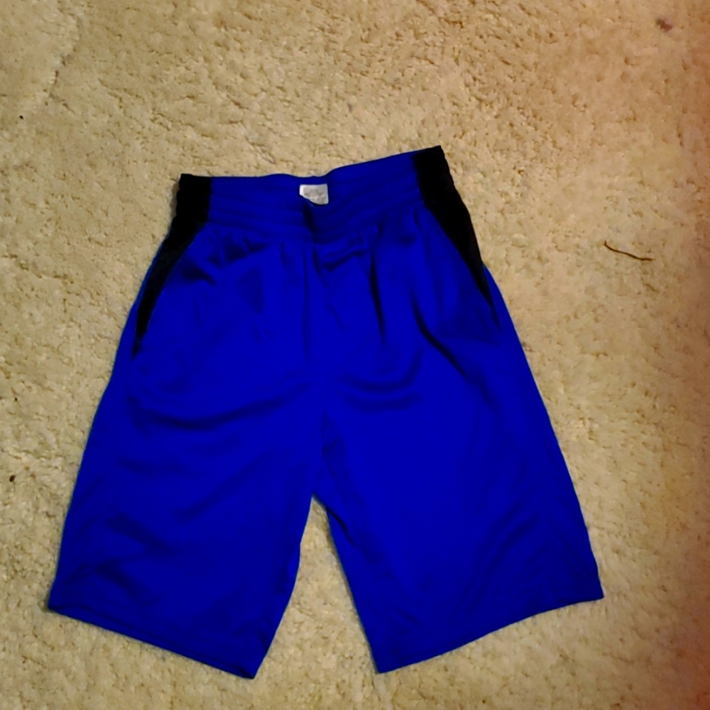 Blue and balck shorts